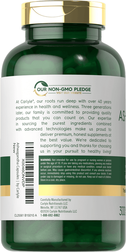 Ashwagandha Supplement 3000Mg | 300 Capsules | Non-Gmo, Gluten Free | by